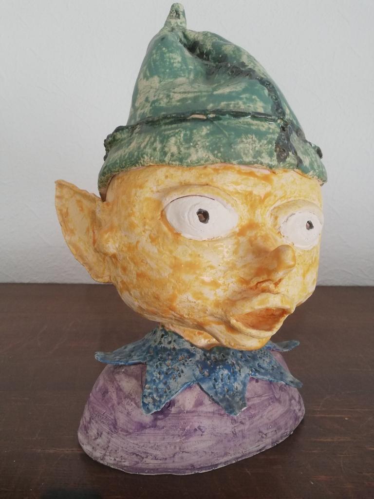 Handwerk buste Elf., Verzamelen, Beelden en Beeldjes, Ophalen of Verzenden, Gebruikt, Fantasy