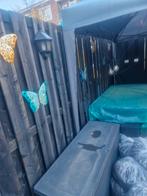 2 zwarte schuttingen 180x180 cm, Ophalen of Verzenden, Hout, Minder dan 3 meter, 1 tot 2 meter