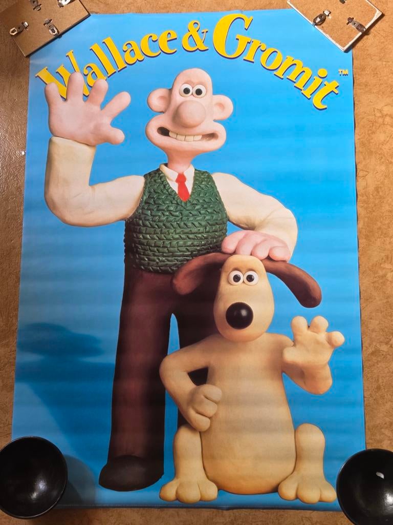 Vintage Verkerke Poster: Wallace & Gromit - 62x93cm, Verzamelen, Ophalen of Verzenden, Poster