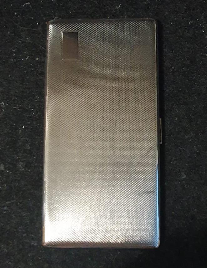 Verzilverde vintage sigarettenkoker Har Bro EPNS, Ophalen of Verzenden