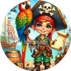 L1633 icing frosting piraat aap 19cm eetbare taart print, Ophalen of Verzenden, Nieuw, Taarten, Versiering