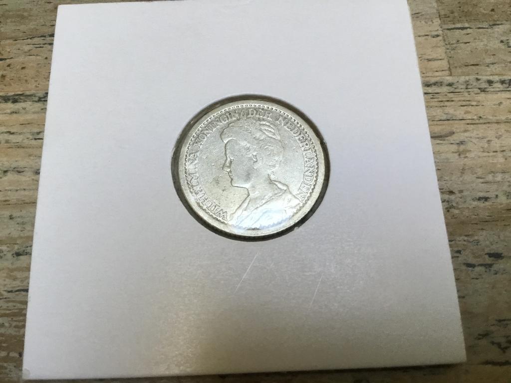 25 cent Wilhelmina, Postzegels en Munten, Munten | Nederland, Ophalen of Verzenden, Koningin Wilhelmina, 25 cent, Zilver