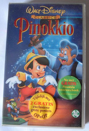 Pinokkio VHS Walt Disney Nederlands Gesproken, Cd's en Dvd's, VHS | Kinderen en Jeugd, Ophalen, Tekenfilm, Alle leeftijden, Zo goed als nieuw