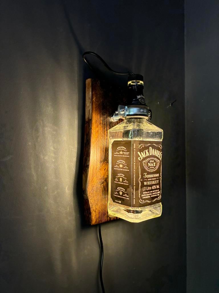 Jack Daniel’s wandlamp, Huis en Inrichting, Lampen | Wandlampen, Ophalen of Verzenden, Nieuw, Glas, Mancave