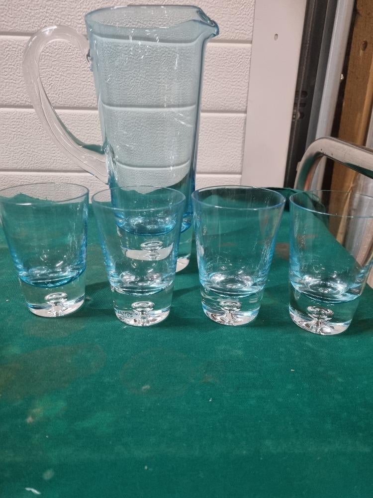 schenkkan met glazen kristal ing vintage, Ophalen of Verzenden, 'T Olde Gre-j, Info@toldegrej.nl, Endepoelstraat 20f Didam