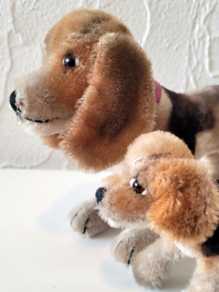 Grote vintage STEIFF Hond Beagle Biggie, Antiek en Kunst, Antiek | Speelgoed, Ophalen of Verzenden