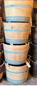 Aanbieding bloembak half wijnvat palmboom vijgenboom moestui, Tuin en Terras, Bloembakken en Plantenbakken, Gerard Krale, Rond