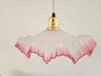 Mat glazen Franse hanglamp, Ophalen of Verzenden, Zo goed als nieuw, Glas, Minder dan 50 cm