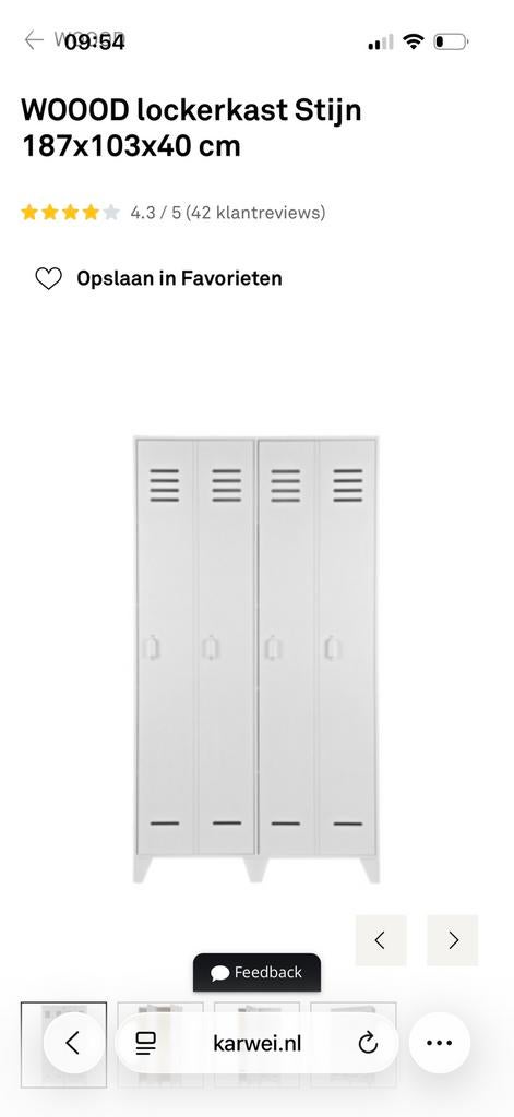 Lockerkast WOOOD, Huis en Inrichting, Ophalen, Zo goed als nieuw
