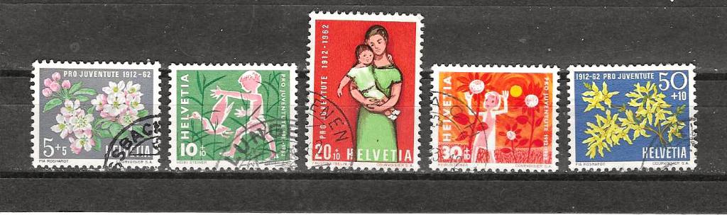 Zwitserland 758-762, Postzegels en Munten, Postzegels | Europa | Zwitserland, Ophalen of Verzenden, Gestempeld