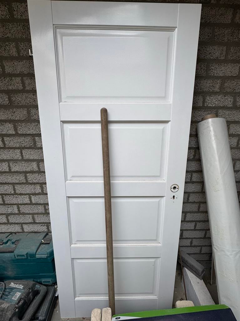 Opdekdeur wit 200x85 cm, Ophalen, Gebruikt, 80 tot 100 cm, Binnendeur