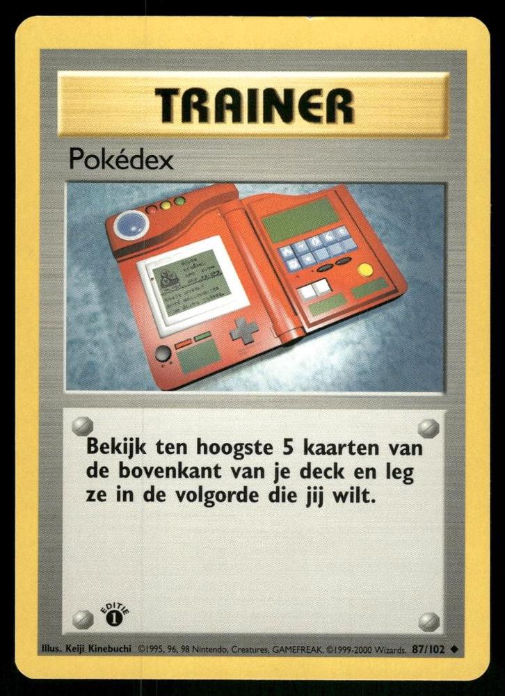 Pokédex 87/102 - Base (1st edition) (NL) (NM), Hobby en Vrije tijd, Verzamelkaartspellen | Pokémon, Gebruikt, Verzenden