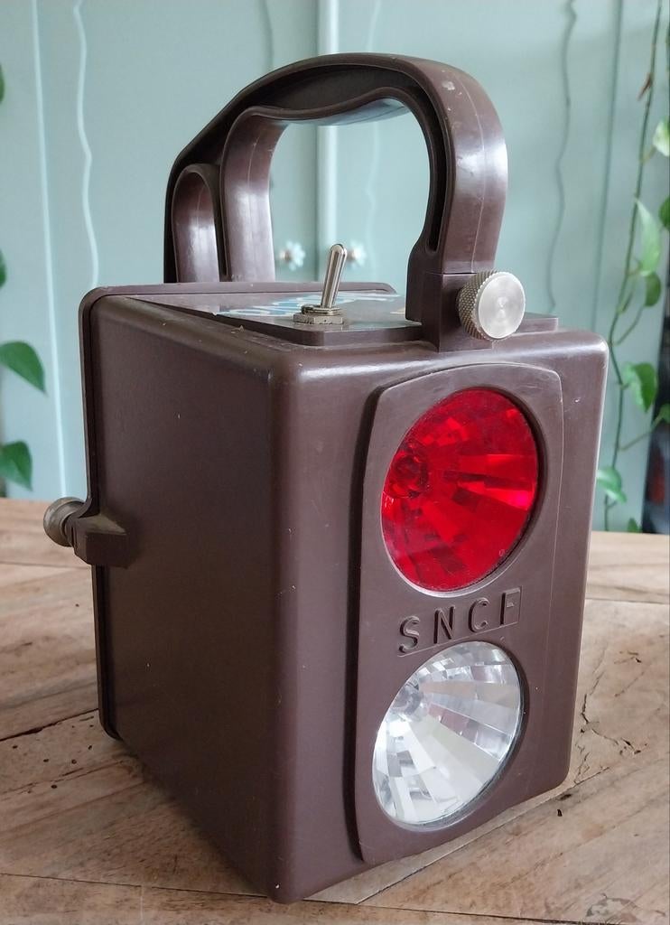 Franse vintage spoor seinlamp van SNCF 90's, Ophalen of Verzenden