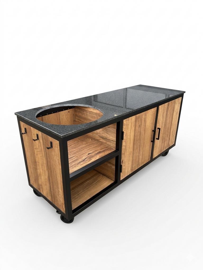 Luxe buitenkeuken voor Greenegg / Bastard / Kamado, Tuin en Terras, Buitenkeukens, Ophalen of Verzenden, Nieuw, Houtskool, Vrijstaand