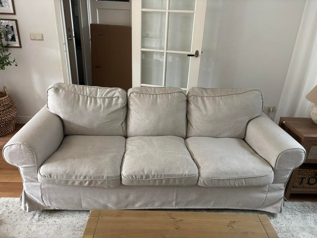 IKEA Ektorp 3-zitsbank beige - snel ophalen - Breda, Ophalen, Gebruikt, Stof, Modern, Scandinavisch