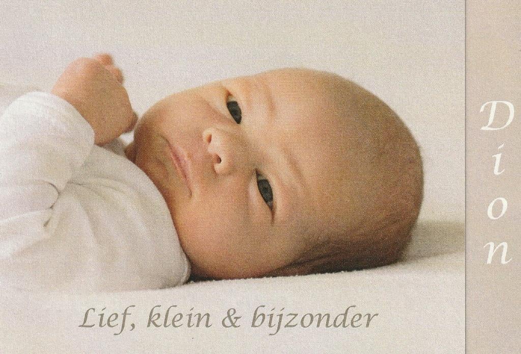 joek slijkerman  Dion, Ophalen of Verzenden, 2000 tot heden, Geboortekaartje