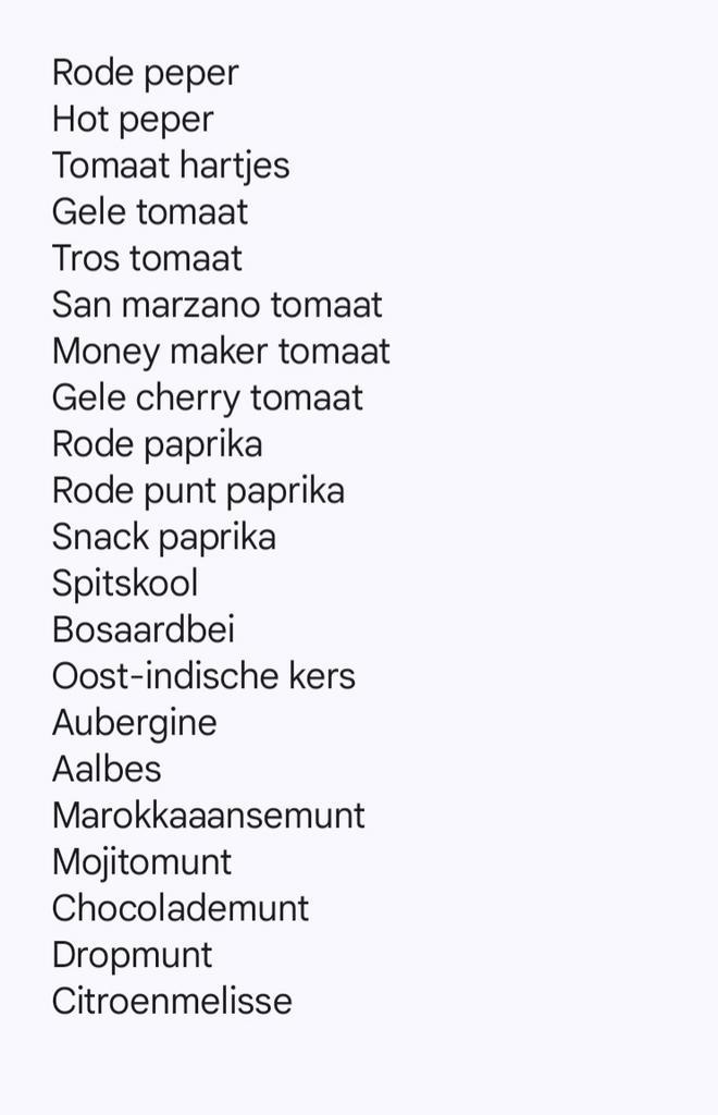 Moestuin en kas plantjes, Tuin en Terras, Kassen, Ophalen