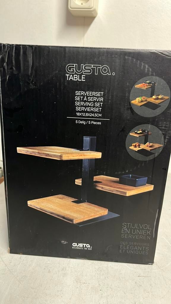 Serveerset Merk Gusta 5 delig is nieuw, Ophalen of Verzenden, Nieuw