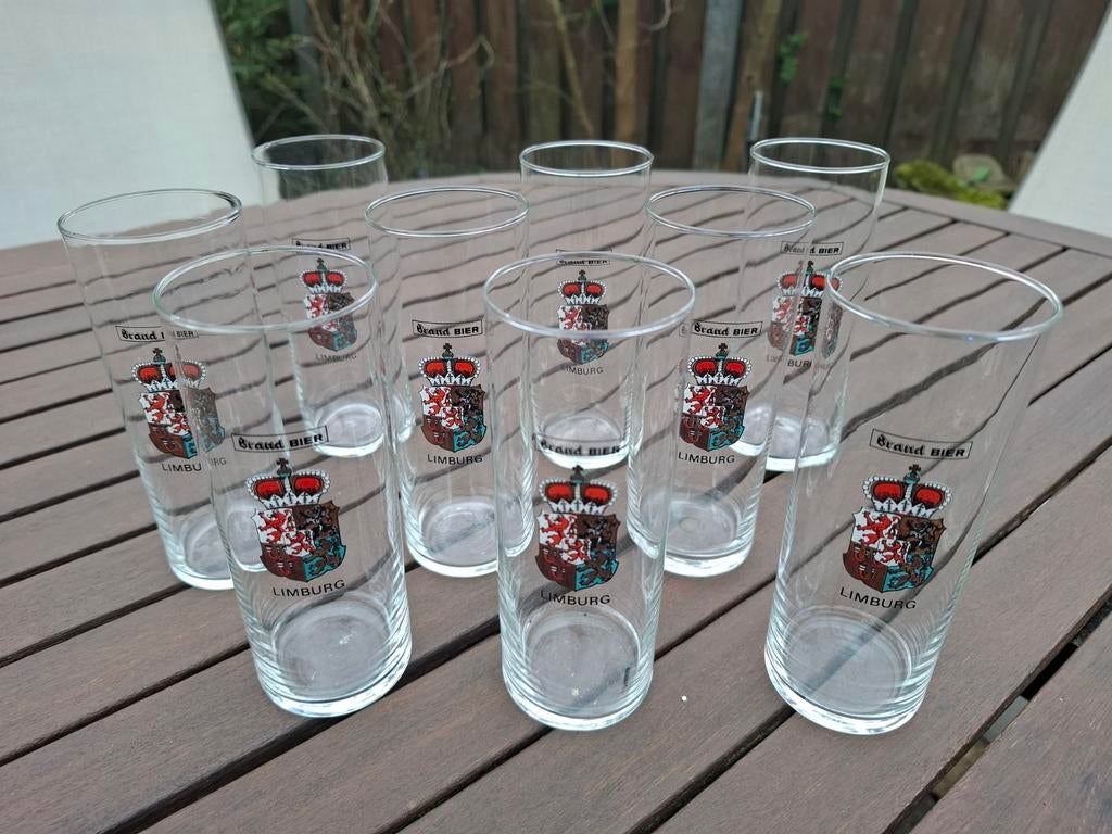 Brand bier Limburg glazen, Verzamelen, Ophalen of Verzenden, Zo goed als nieuw, Bierglas
