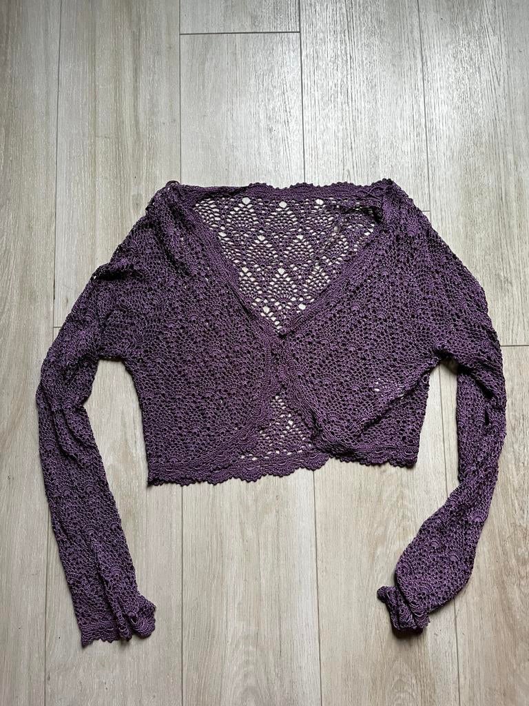 Giada gehaakt paars vestje xl, Ophalen of Verzenden, Zo goed als nieuw, Maat 46/48 (XL) of groter, Paars