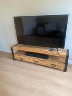 Tv meubel mangohout, Huis en Inrichting, Kasten | Televisiemeubels, Ophalen, Gebruikt, 100 tot 150 cm, Mangohout