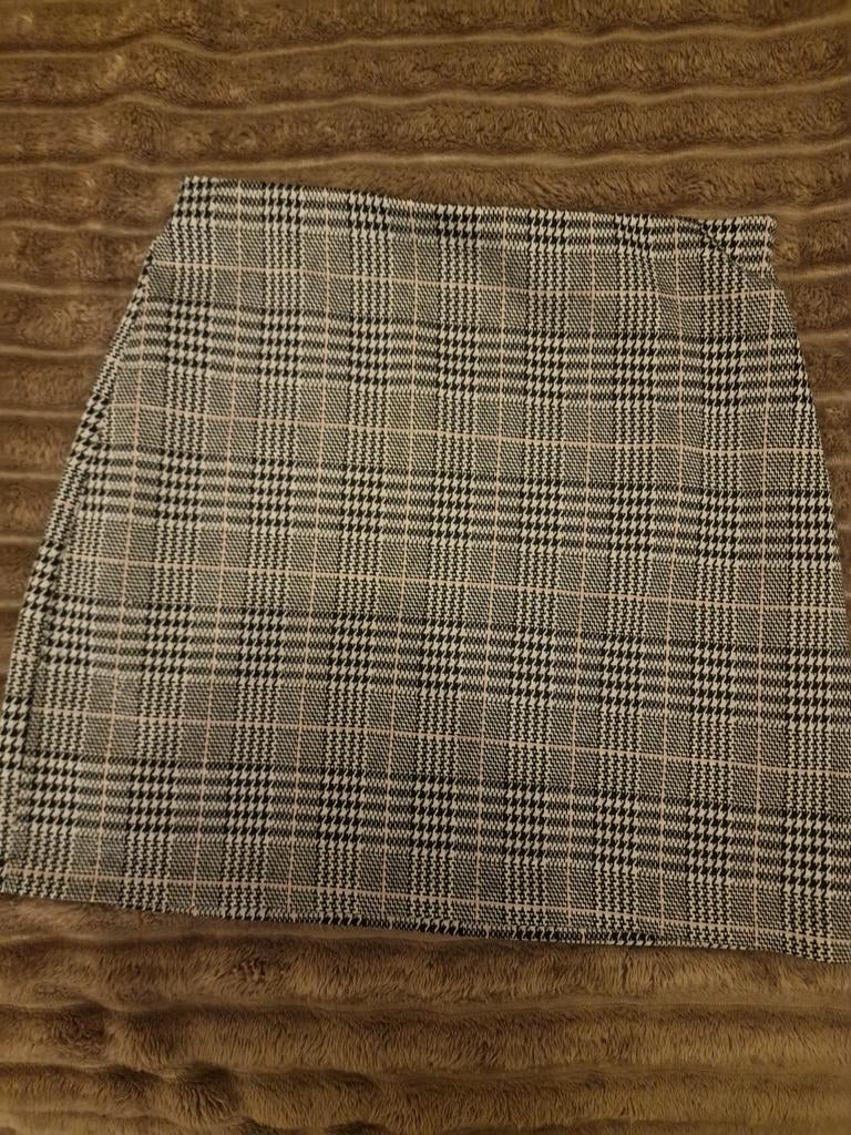 H&M Geruit Rokje Maat S, H&M, Ophalen of Verzenden, Maat 36 (S), Grijs