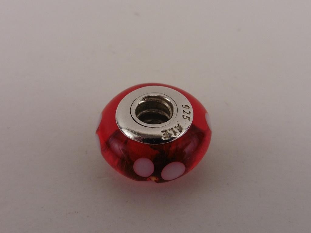 Zilveren Pandora bedel                                  Z40b, Gebruikt, Glas of Kristal, ., Pandora