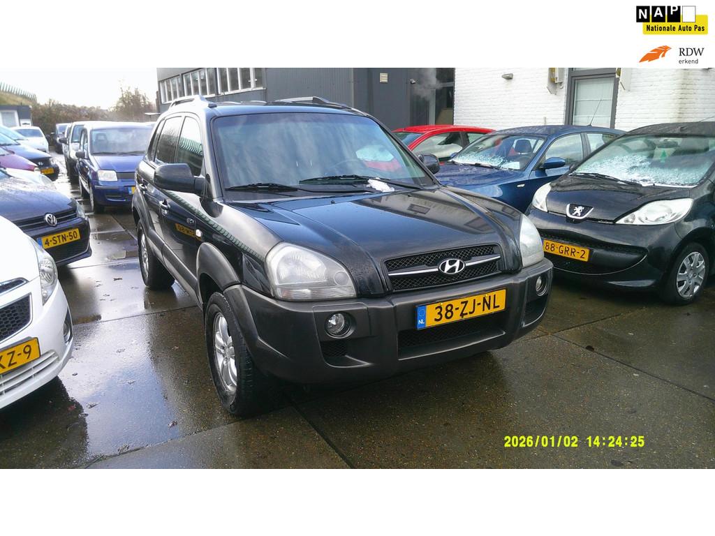 Hyundai Tucson 2.0i Style leer airco elek pak nap apk, Auto's, Hyundai, Gebruikt, 4 cilinders, Zwart, Origineel Nederlands