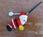 Kerstman hanger kralen poppetje kerst telefoonhangertje, Ophalen of Verzenden, Zo goed als nieuw