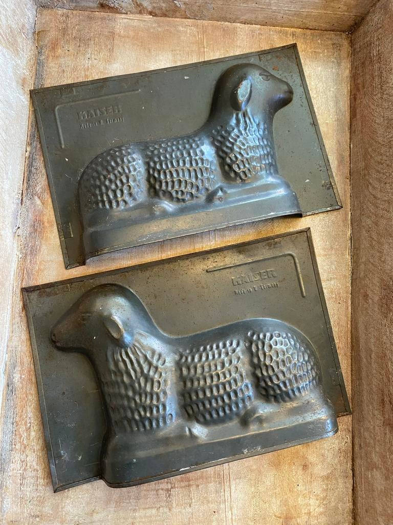 Vintage Kaiser Lammetjes Bakvormen/Chocolademallen - Pasen, Antiek en Kunst, Curiosa en Brocante, Ophalen of Verzenden
