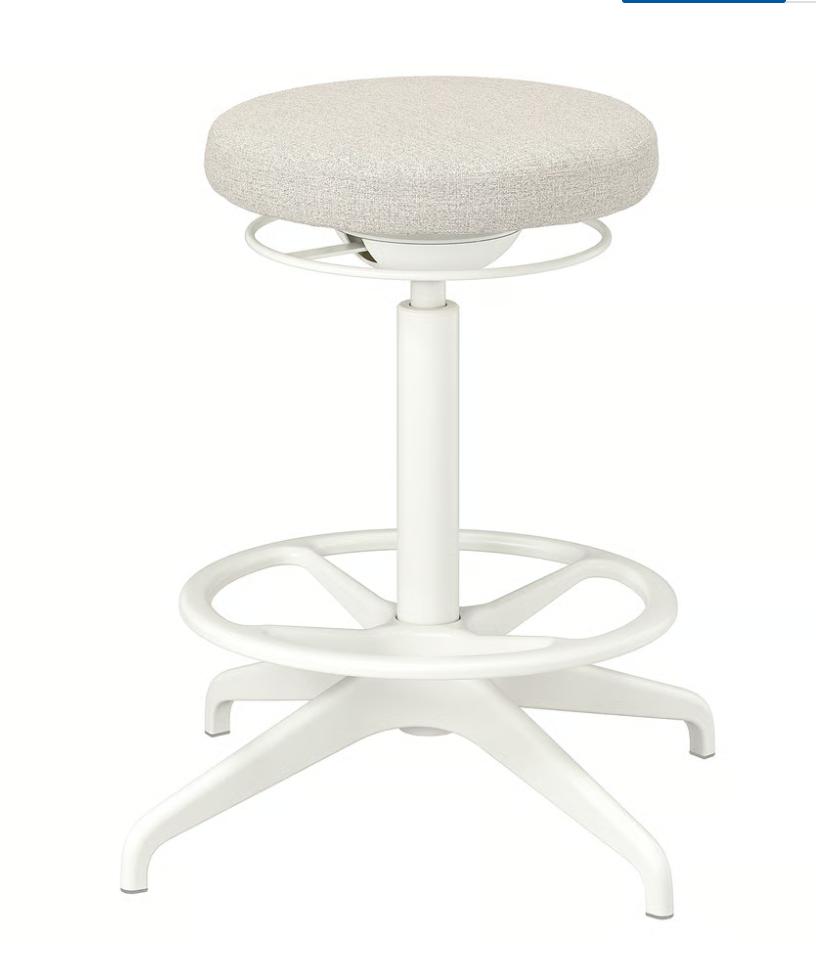 Lidkullen Zit/Sta kruk Beige, Ophalen, Beige, Zo goed als nieuw, Bureaukruk