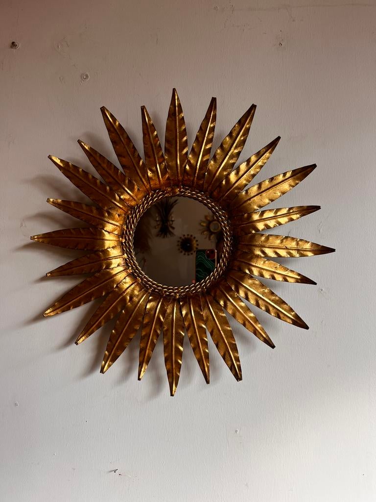 zonnespiegel sunburst Mid Century Vintage, Antiek en Kunst, Ophalen of Verzenden