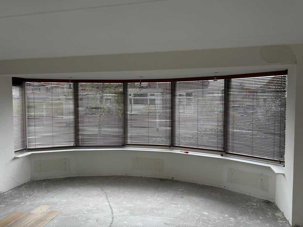 Houten Jaloezieën Luxaflex, Diverse Maten, Ophalen, Gebruikt, 100 tot 150 cm, Bruin