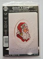 2x Kerstman Kerst borduurpakketjes om kaarten te maken, Ophalen, Nieuw, Handborduren, Borduurpakket