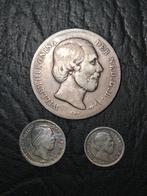 3 zilveren munten Willem lll, Ophalen of Verzenden, Koning Willem III, 10 cent