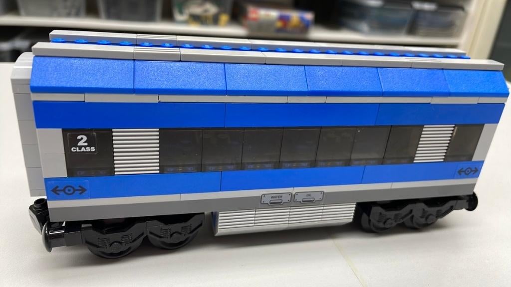SB1847 Lego trein wagon blauw/ grijs MOC, Ophalen of Verzenden, Zo goed als nieuw