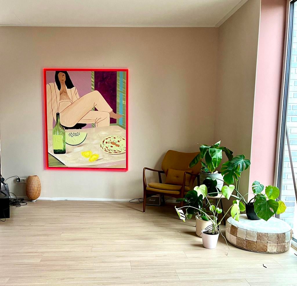 HK living  schilderij Get your groove on (127x152x4 cm), Antiek en Kunst, Kunst | Schilderijen | Abstract, Ophalen