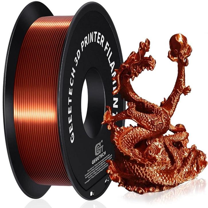 Geeetech Copper PLA Silk Filament 1.75mm, Computers en Software, 3D-printerbenodigheden, Nieuw, Ophalen of Verzenden