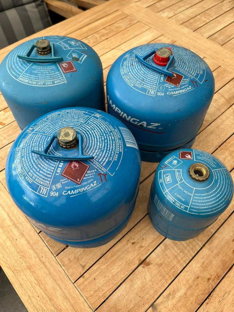 Campinggaz glasflessen, Caravans en Kamperen, Kampeeraccessoires, Ophalen, Zo goed als nieuw