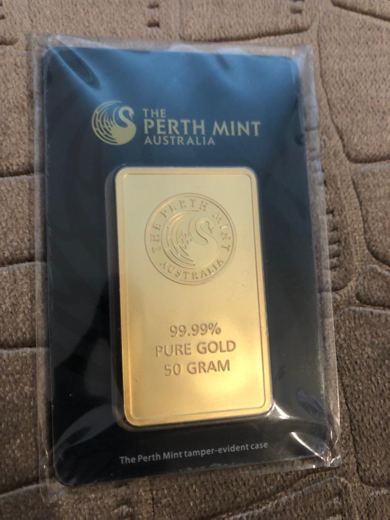 Goud baar 50gram, Ophalen of Verzenden, Goud
