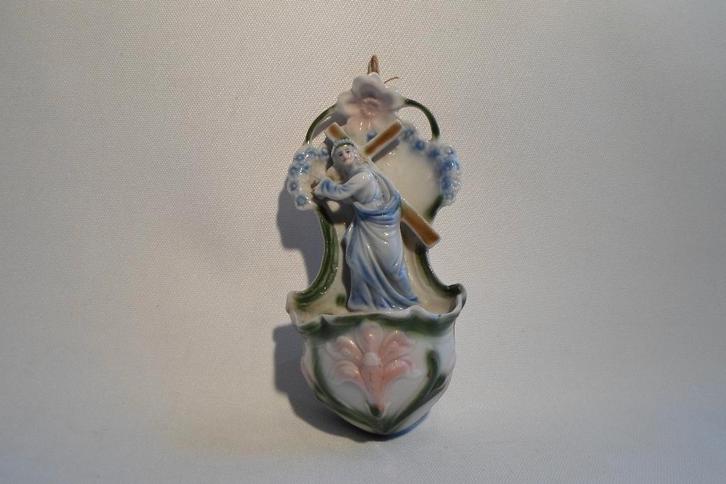 Wijwater Bakje Jezus Kruis, Antiek en Kunst, Antiek | Religie, Ophalen of Verzenden