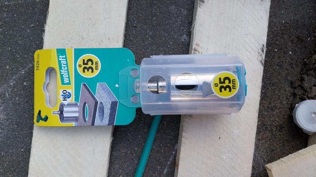 Wolfcraft diamant steenboor 35mm voor keramische tegels, Ophalen of Verzenden