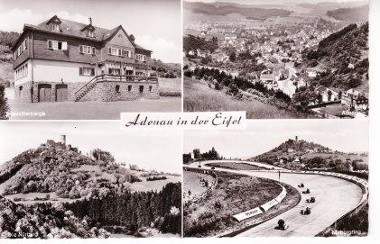 ADENAU in der Eifel,-oa. Nürburgring- Die Nürburg. 18-04, Ophalen of Verzenden, 1940 tot 1960, Ongelopen, Duitsland