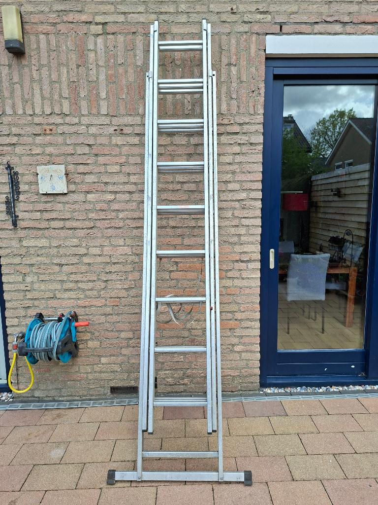 Alpe ladder 3x9 treden, Ophalen, Gebruikt, Ladder, Opvouwbaar of Inschuifbaar