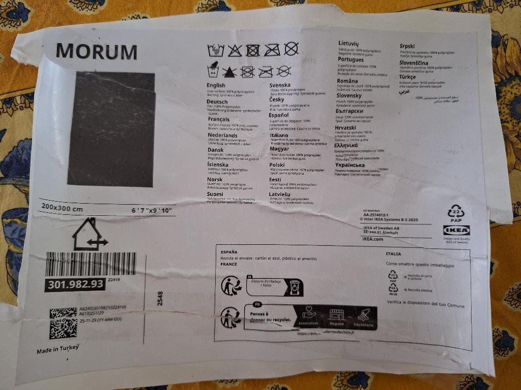 Vloerkleed 200x300 cm + vilten onderkleed, Ophalen, Neutraal, 150 tot 200 cm, Grijs