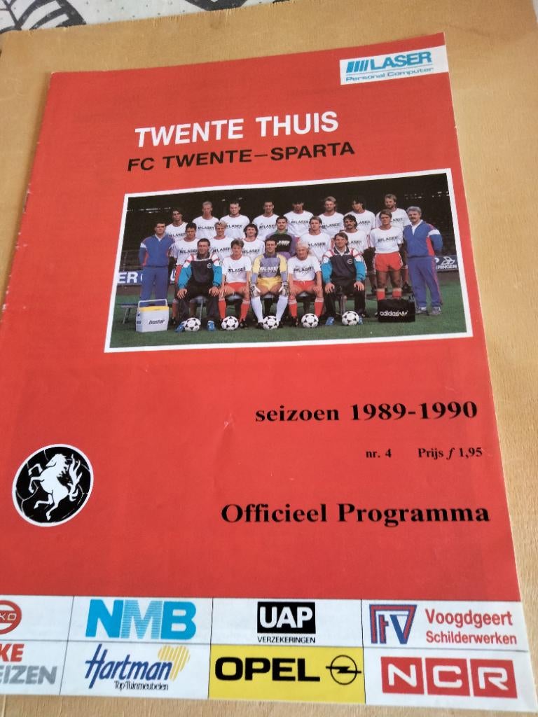 Fc twente-sparta 89-90, Ophalen of Verzenden, Gebruikt, F.C. Twente, Boek of Tijdschrift