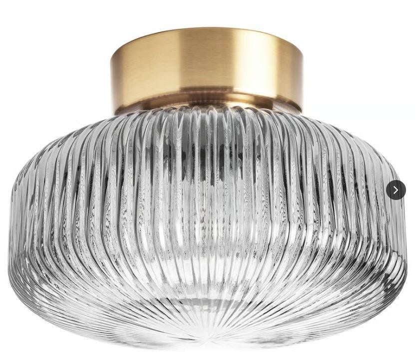Te koop: IKEA SOLKLINT Plafondlamp, Ophalen, Zo goed als nieuw, Glas, Minder dan 50 cm