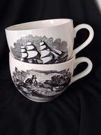 2x Vintage Portmeirion Jumbo Ontbijtkoppen–Sailing and sport, Gebruikt, Keramiek, Ophalen of Verzenden, Overige stijlen