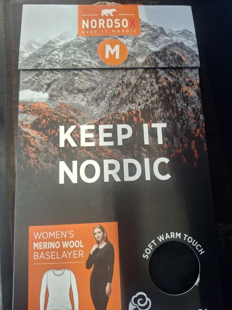 NORDSOX Merino Wollen Dames Baselayer Hemd - Maat M, Maat 38/40 (M), Zwart, Nieuw, Ophalen of Verzenden