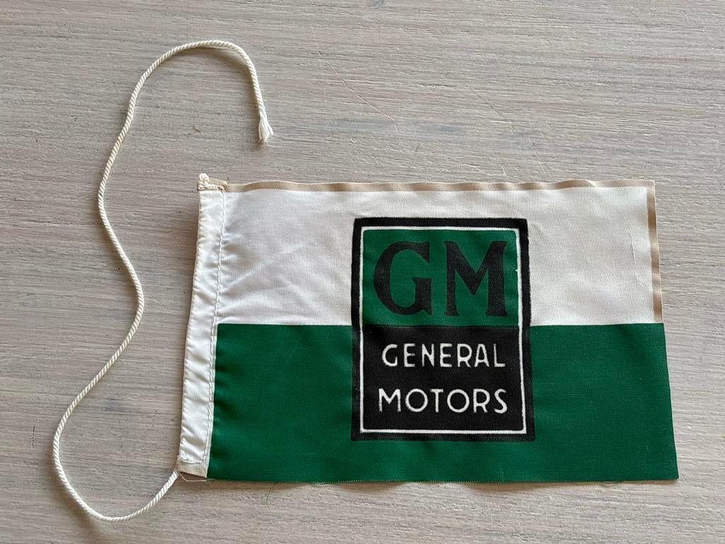 Vintage General Motors GM Motors Vlag Wimpel, Ophalen of Verzenden, Gebruikt, Gebruiksvoorwerp